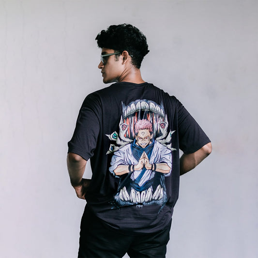 Jujutsu Kaisen Sukuna Oversized T-Shirt Men (Black)